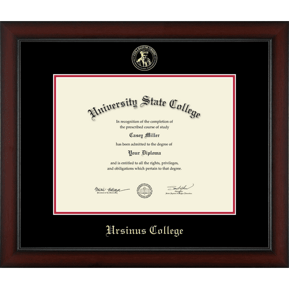 Ursinus College Diploma Frame, Document Size 17" x 13"