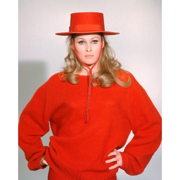 Ursula AnGlamour Outfit Dramatic Portrait In Red Fedora And Top 24X36 Classic Hollywood Poster