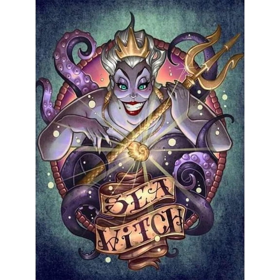 Ursula Diamond Art Painting Kits for Adults - Round Full Drill Diamond Dots Paintings for Beginners, Gem Art Painting Kits DIY Crafts Project Kits 12x16inch