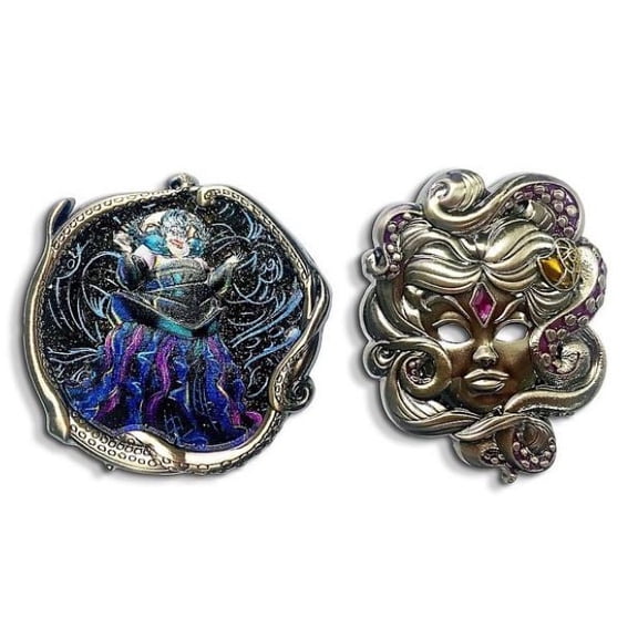 Ursula Disney Designer Collection Midnight Masquerade Pin Set Villains Limited Release