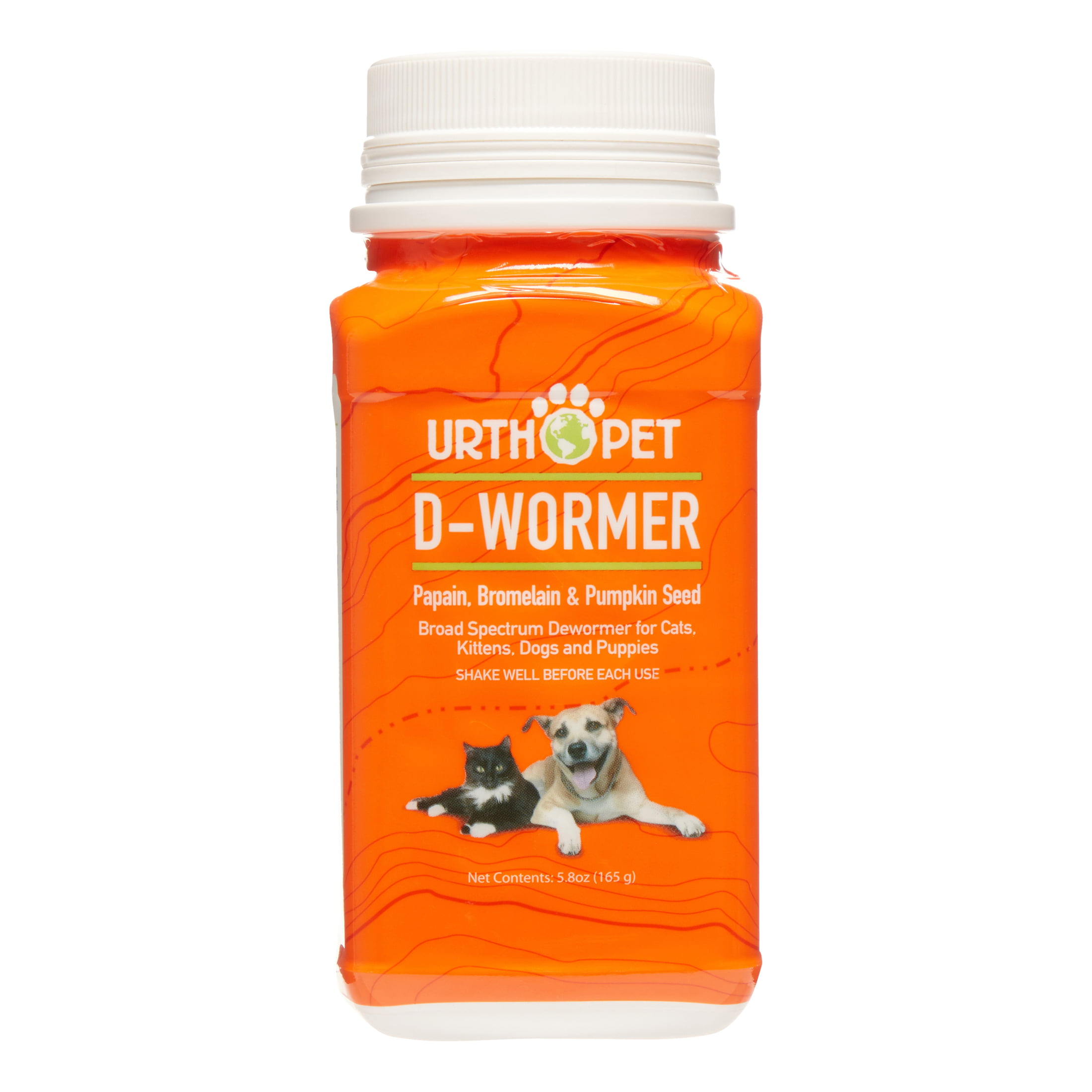 Urth Pet, D Wormer Supplement Powder (Tape/Round/Hook worms) 5.8 oz bottle