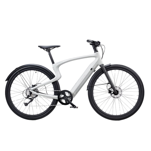 Urtopia Carbon 1 Pro E-Bike |UL 2849 Carbon Fiber eBike, GPS, Fingerprint Lock - White - Small