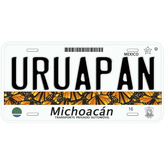 Uruapan Michoacan Mexico Novelty Car License Plate
