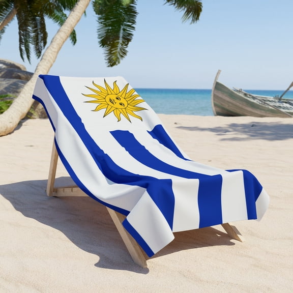 Uruguay Flag Beach Towel | Copa America | Quality & Long Lasting | 2 Sizes