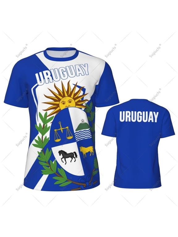 Uruguay Flag Men Sports T-shirt Women Tees jersey for Soccer Football Running Bike Tennis Fitness Fans