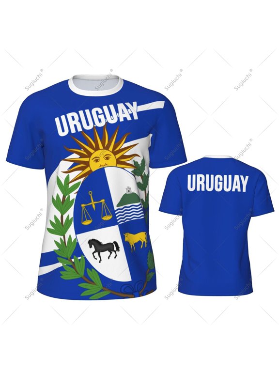 Uruguay Flag Men Sports T-shirt Women Tees jersey for Soccer Football Running Bike Tennis Fitness Fans