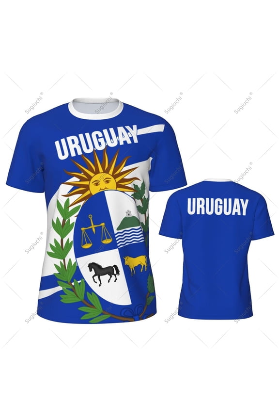 Uruguay Flag Men Sports T-shirt Women Tees jersey for Soccer Football Running Bike Tennis Fitness Fans