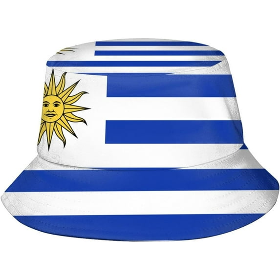 Uruguay Flag Sun Cap Unisex Bucket Hats,Packable Fisherman Hats Outdoor Summer Travel Hiking Beach Caps for Men Women