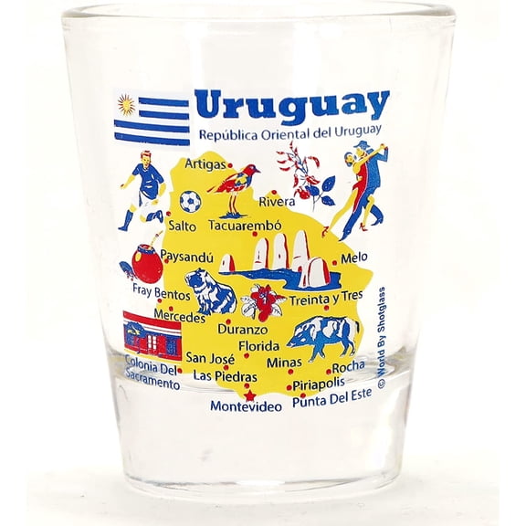 Uruguay Landmarks and Icons Collage Shot Glass