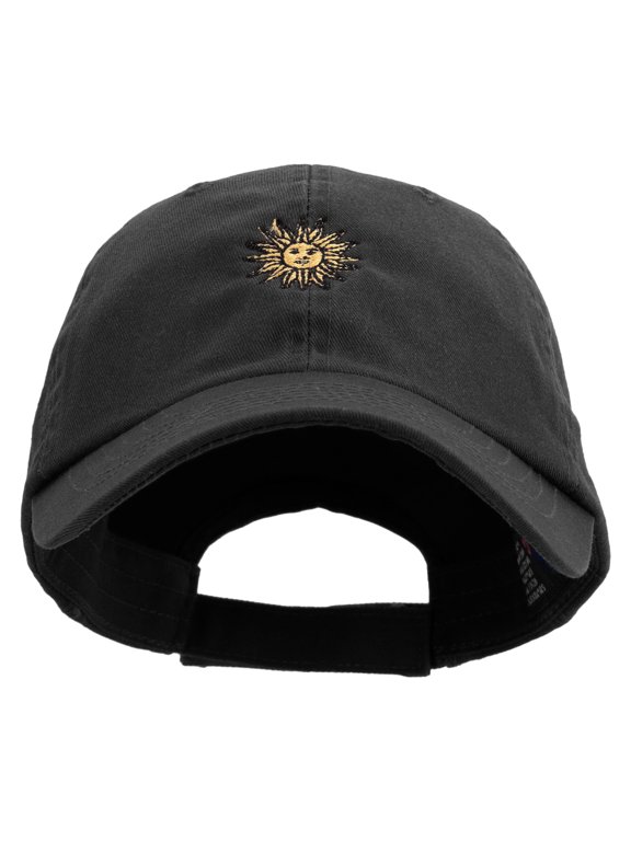 Uruguay Sun Logo Embroidered Low Profile Washed Cap - Black OSFM