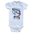 thumbnail image 1 of Uruguayan Filipino Heart Flags Uruguay Philippines Baby Bodysuit, 6-9 months white, 1 of 4