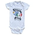 thumbnail image 1 of Uruguayan Mexican Heart Flags Uruguay Mexico Baby Bodysuit, 3-6 months white, 1 of 4