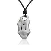 VIETSWAY Uruz Power Symbol Meaning Viking Runes Silver Pewter Charm Necklace Pendant Jewelry With Cotton Cord
