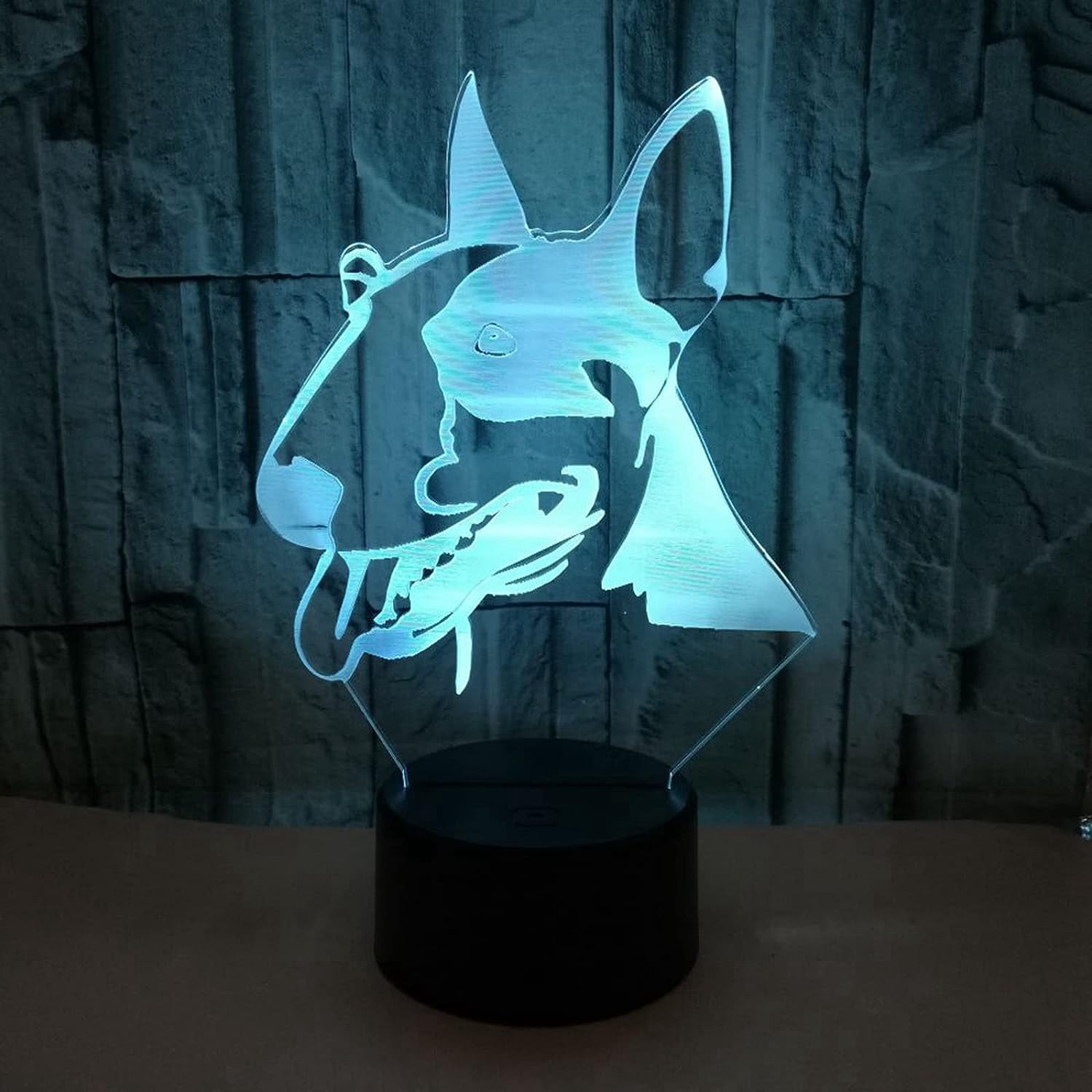 Uruzuo Animal Puppy Toys 3D Illusion Night Light Smart Touch Lamp ...