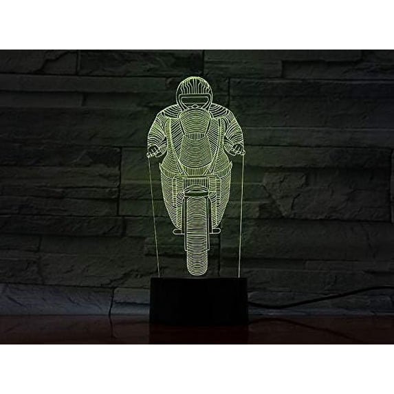Uruzuo Motorcycle Night Light for Boys Toys Lamp, Gifts for Motorcycle Lovers Birthday Party Supplies, Toys Party Decor Birthday Gifts for Kids, Motorcycle Decor, Motocross Decor Gifts, 16 Colors