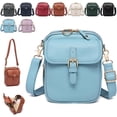 thumbnail image 1 of Urvashi Crossbody Bag, Tojoyride Crossbody Leather Bag, Vintage Double Layer Large Capacity Messenger Bag with Card Slot, 1 of 9