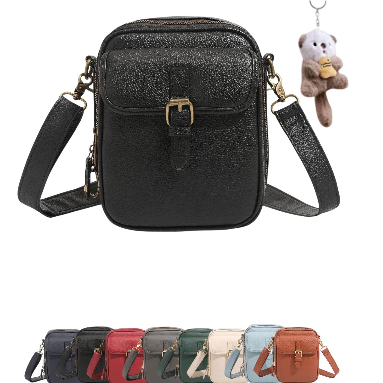 For Urvashi Crossbody Leather Bags for Women – Anti-Theft Vintage Messenger Bag with Large Capacity, Built-in Wallet & Card Slots, Adjustable Shoulder Sling Bag for Daily Commute & Travel