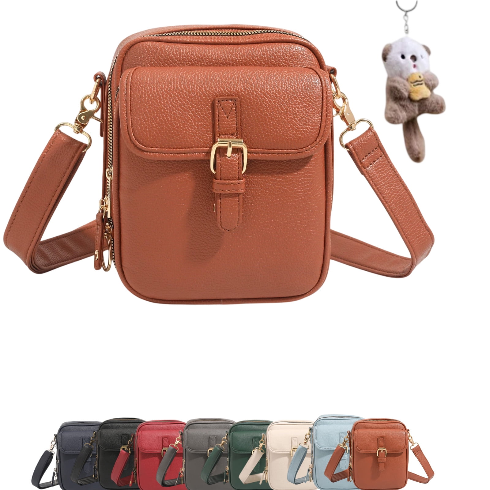 For Urvashi Crossbody Leather Bags for Women – Anti-Theft Vintage Messenger Bag with Large Capacity, Built-in Wallet & Card Slots, Adjustable Shoulder Sling Bag for Daily Commute & Travel