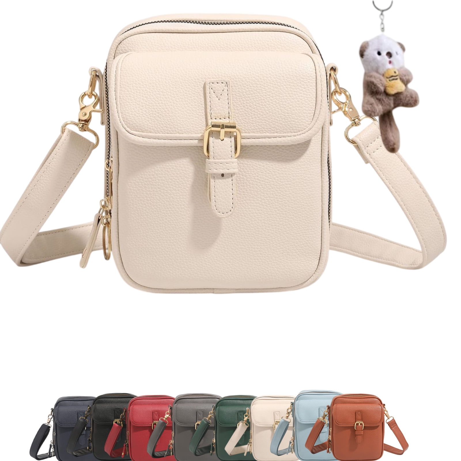 For Urvashi Crossbody Leather Bags for Women – Anti-Theft Vintage Messenger Bag with Large Capacity, Built-in Wallet & Card Slots, Adjustable Shoulder Sling Bag for Daily Commute & Travel