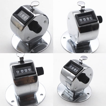 Us 1-2 Pcs 4 Digit Number Dual Clicker Golf Hand Tally Counter metal case base