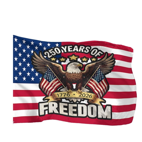 Us 250Th Anniversary Commemorative Flag, 36X60 Inches Single-Sided - Single-Sided Design, Indoor Outdoor Display For Home & Events - Us History Enthusiasts, Collectors, Patriotic