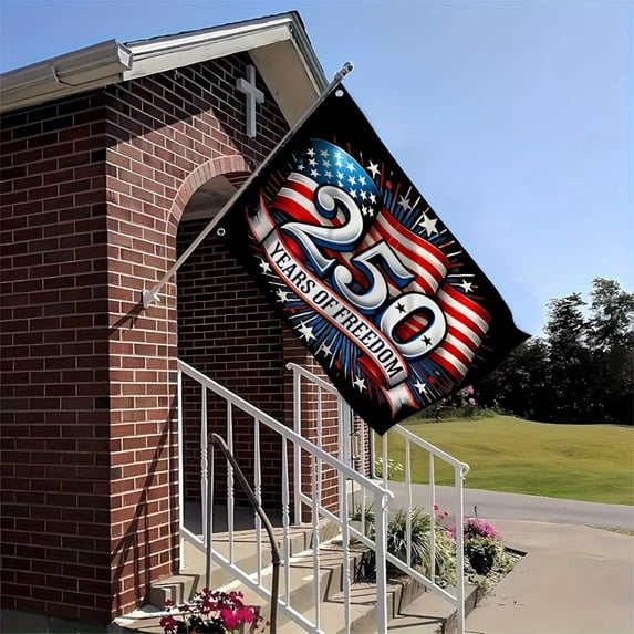 Us 250Th Anniversarys 1776-2026 Patriotic 250 Years Of Freedoms Flag For Anniversary Celebration Banner