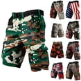 thumbnail image 1 of Us 250th Anniversary Cargo Shorts with American Flag Patch Independence Day Shorts for Men Navy and Relaxed Fit Camouflage L, 1 of 3