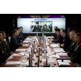 thumbnail image 1 of Us Admiral Mike Mullen Center Right Sits Across The Table From His South Korean Counterpart Center Left To Discuss Transferring Wartime Operational Control Of Korean Troops To Korean Command. Seoul., 1 of 1