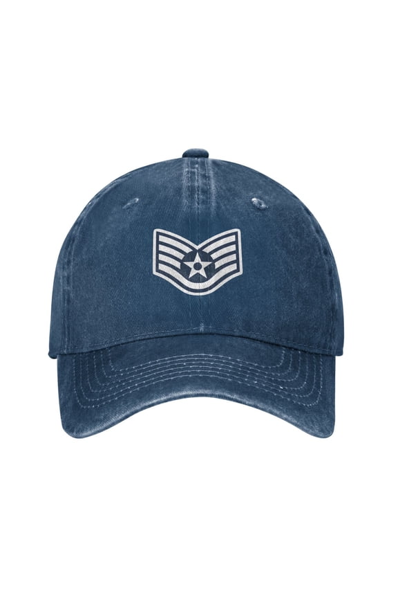 Us Air Force Rank Insignia Adult Adjustable Classic Washed Casquette Cap Hat Baseball Cap For Man For Woman