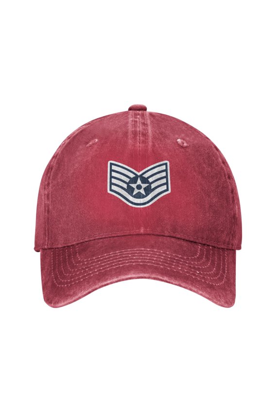 Us Air Force Rank Insignia Adult Adjustable Classic Washed Casquette Cap Hat Baseball Cap For Man For Woman