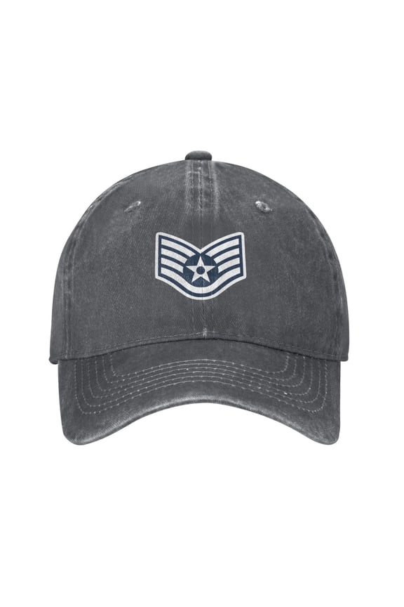 Us Air Force Rank Insignia Adult Adjustable Classic Washed Casquette Cap Hat Baseball Cap For Man For Woman