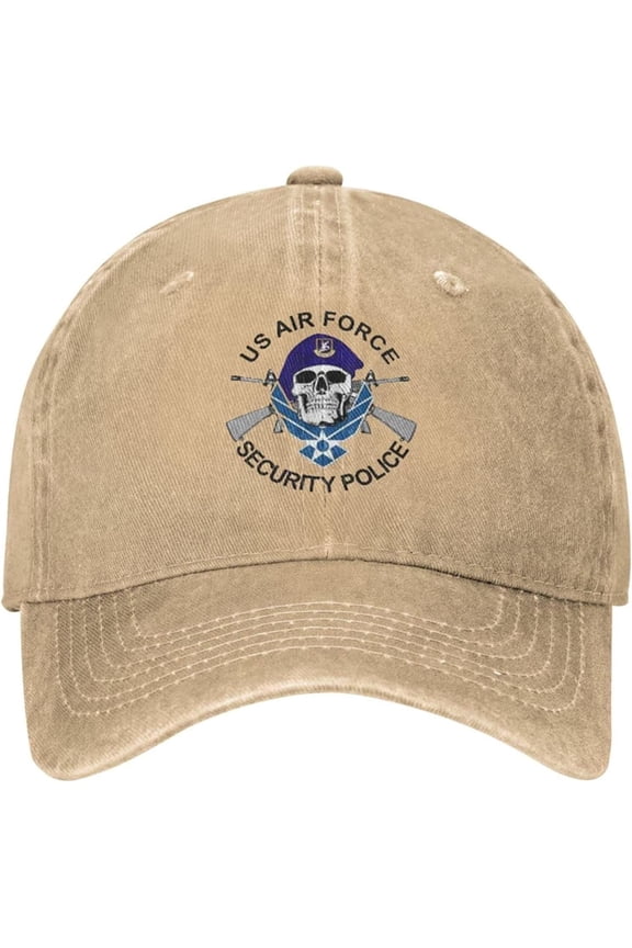 Us Air Force Special Operations & Security Police Dec Washed Hat Cap Baseball Dad Adjustable Cowboy Unisex Denim Trucker Adult Vintage Cotton Men Women Washable Retro Men's Women's Outdoor Sports
