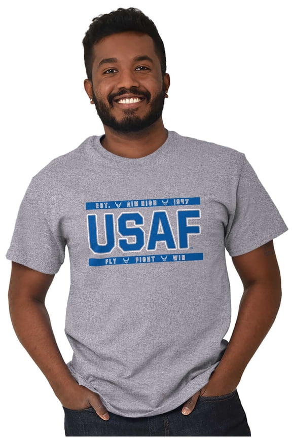 USAF Fly Fight Win Unisex Plus Size Graphic Tee Brisco Brands 2X