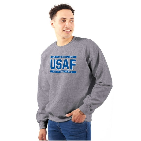 Us Air Force USAF Fly Fight Win Unisex Plus Size Sweatshirt Brisco Brands 2X