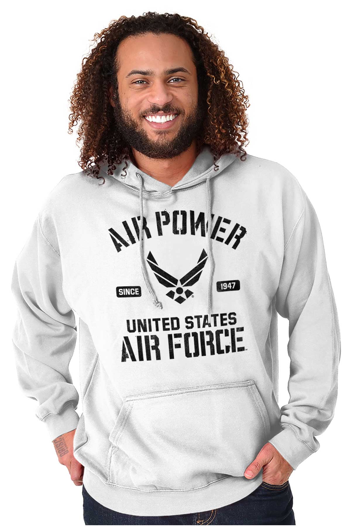 Us Air Force USAF Power Wings Logo Hoodie Sweatshirt Women Men Brisco Brands L