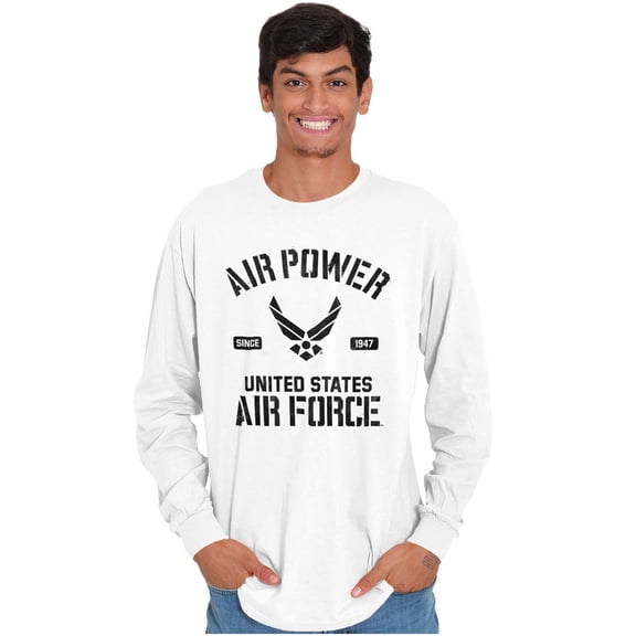 Us Air Force USAF Power Wings Logo Long Sleeve TShirt Men Women Brisco Brands S
