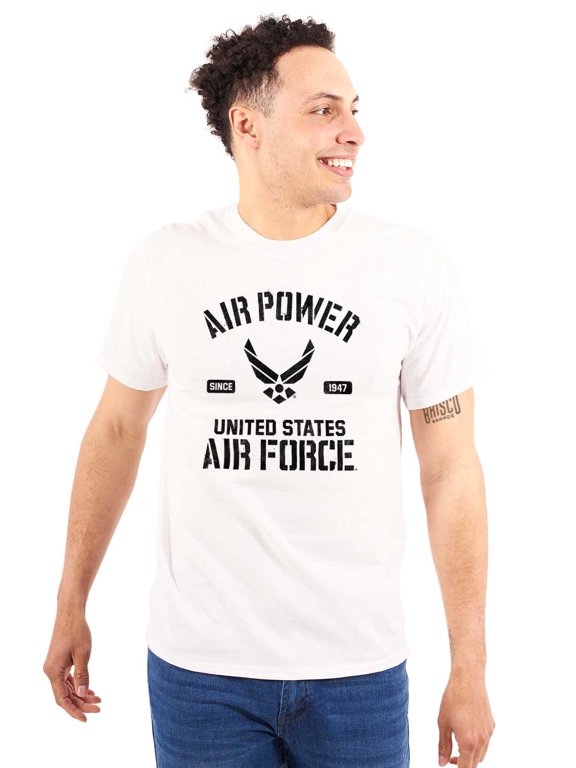 USAF Power Wings Logo Men's Graphic T Shirt Tees Brisco Brands 2X