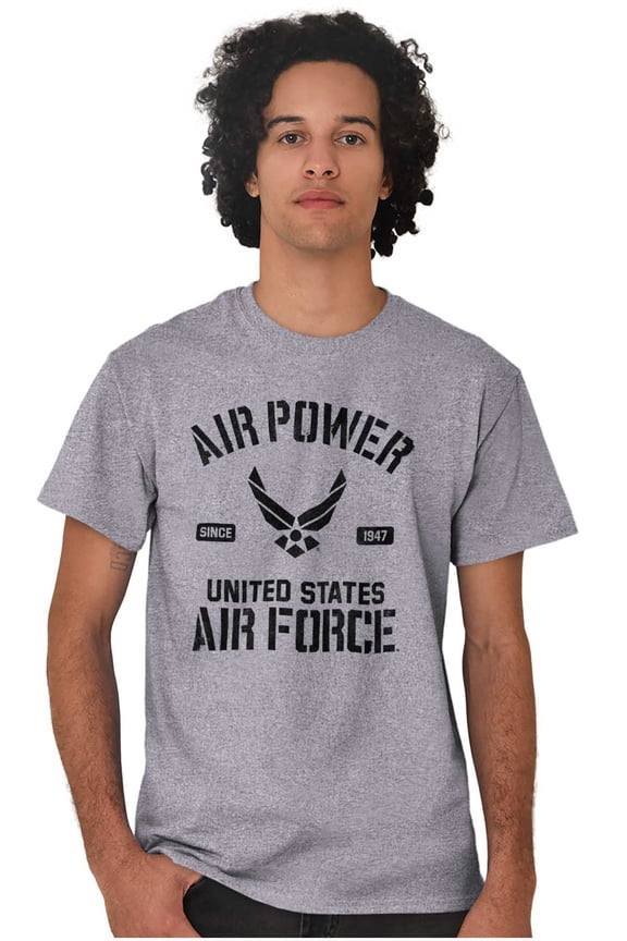 Us Air Force USAF Power Wings Logo Men's Graphic T Shirt Tees Brisco Brands S