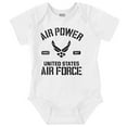 thumbnail image 1 of Us Air Force USAF Power Wings Logo Romper Boys or Girls Infant Baby Brisco Brands 12M, 1 of 6