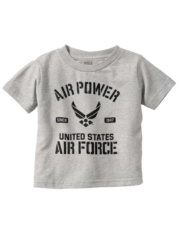 Us Air Force USAF Power Wings Logo Toddler Boy Girl T Shirt Infant Toddler Brisco Brands 18M