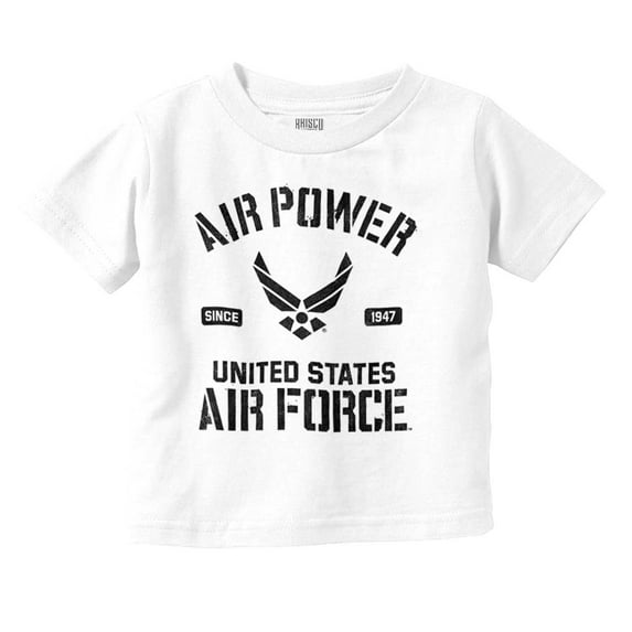 Us Air Force USAF Power Wings Logo Toddler Boy Girl T Shirt Infant Toddler Brisco Brands 2T