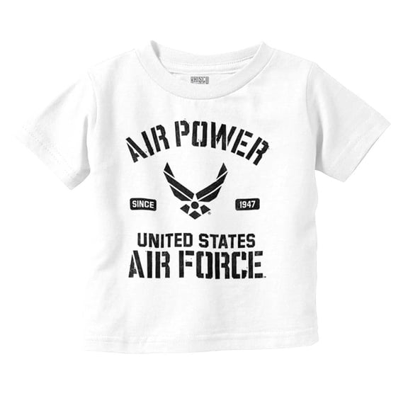 Us Air Force USAF Power Wings Logo Toddler Boy Girl T Shirt Infant Toddler Brisco Brands 4T