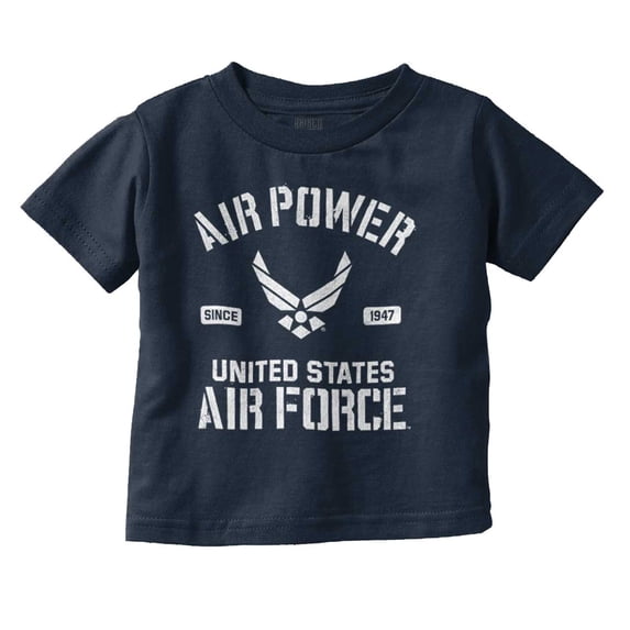 Us Air Force USAF Power Wings Logo Toddler Boy Girl T Shirt Infant Toddler Brisco Brands 5T