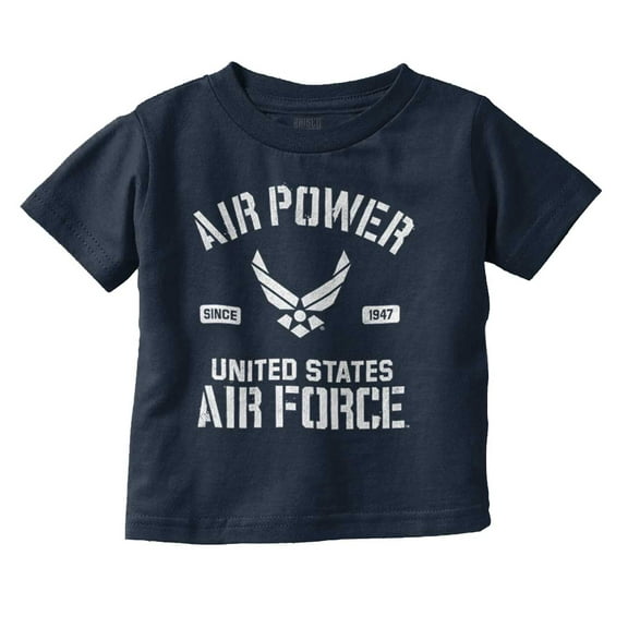 Us Air Force USAF Power Wings Logo Toddler Boy Girl T Shirt Infant Toddler Brisco Brands 6M