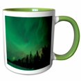 thumbnail image 1 of 3drose, Us, Alaska, Fairbanks. Northern Lights Display, 11oz Two-tone Green Mug, 1 of 6