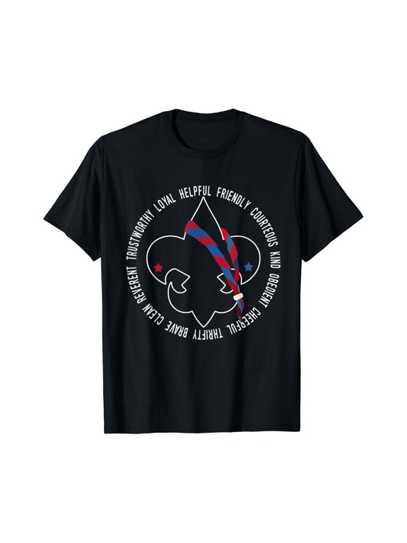 Us America Flag Scouting Law For T-Shirt