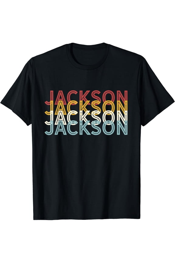 Us American City 70S Retro Usa Jackson T-Shirt , Vintage T-Shirt