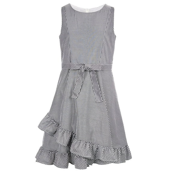 Us Angels Big Kid Girls Striped Ruffle Dress