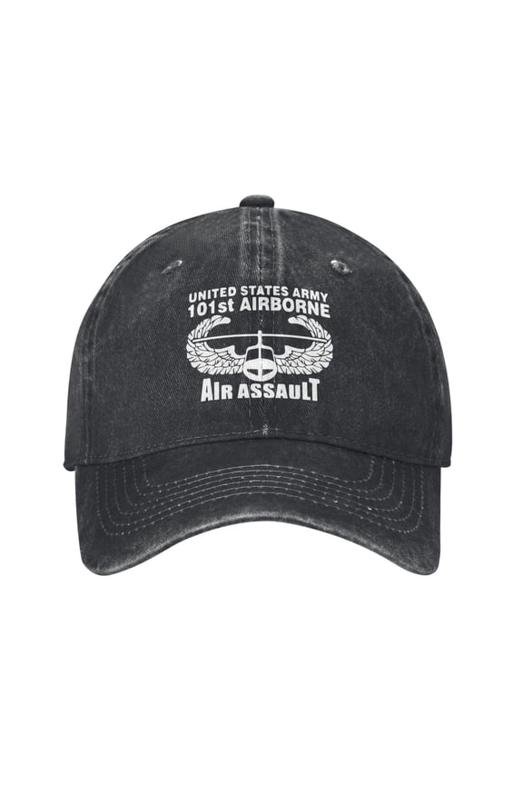 Us Army 101st Airborne Air Assault Cowboy Hat Baseball Hat Trucker Hat For Men Women Retro Denim Hats Baseball Cap Dad Hat