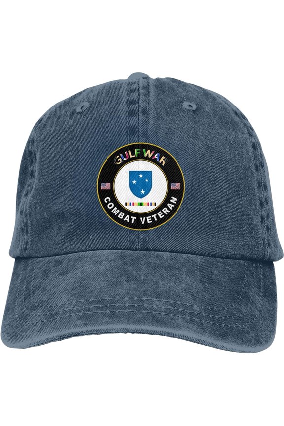 Us Army 23rd Infantry Division Gulf Combat Veteran Dad Hat Baseball Unisex Baseball Adjustable Washed Cap
